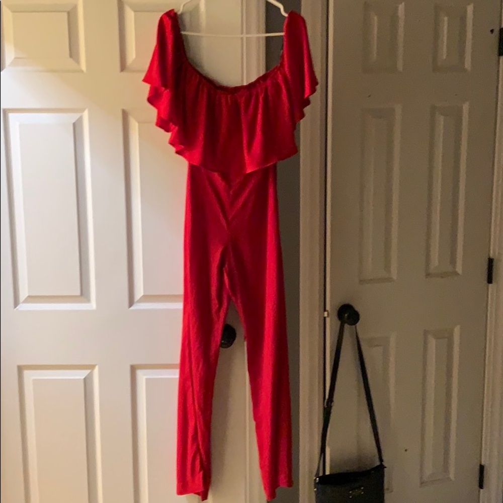 Red jumpsuit